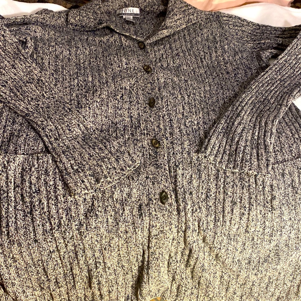Button up cardigan/ sweater by nine & company size Large